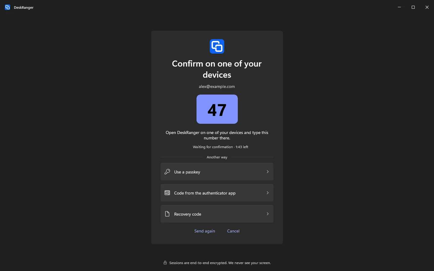 Two-factor sign-in: the number you type on your other device