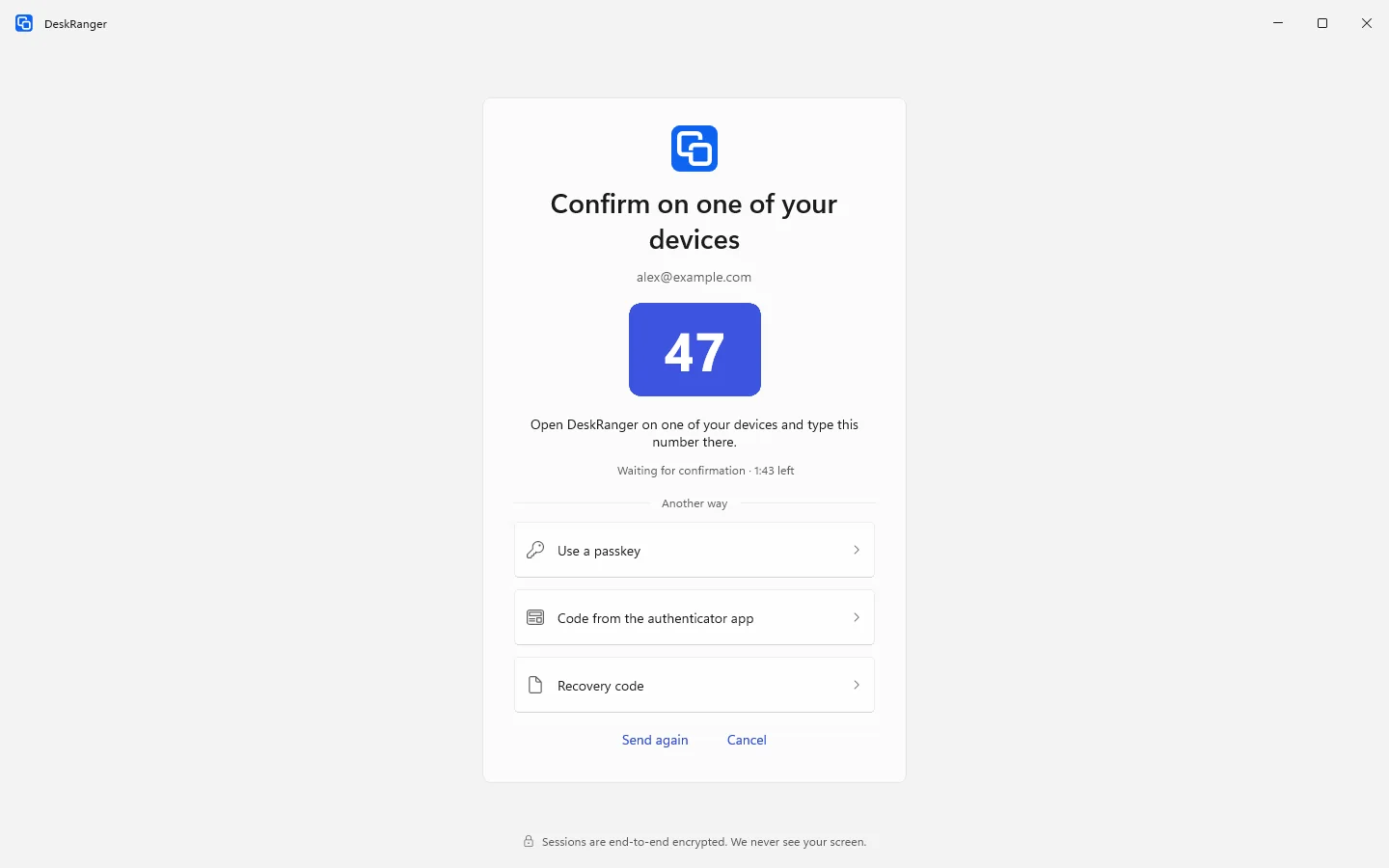 Two-factor sign-in: the number you type on your other device